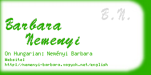 barbara nemenyi business card